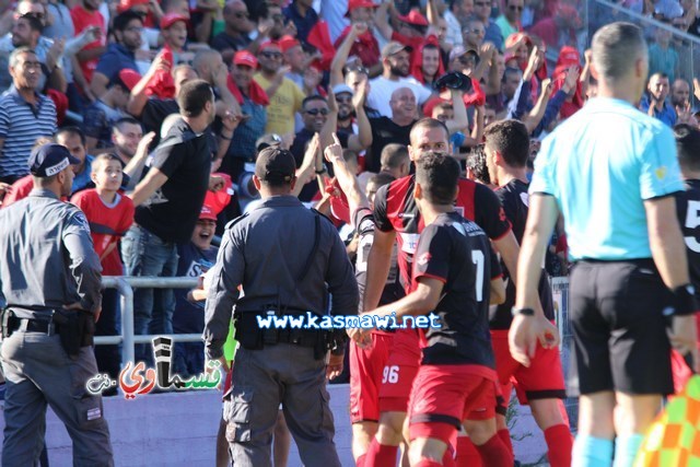 فيديو : الحسم النهائي ينتقل الى ارض الناصرة يوم الثلاثاء بعد التعادل 1-1 واكثر من 4500 مشجع ساند الفريق القسماوي 